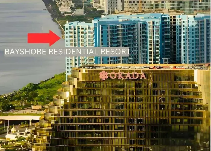 Apartment Luxurious Modern 2 Bedrooms Facing Bay Sunset, Airports, Okada, Solaire, Moa With Free Parking